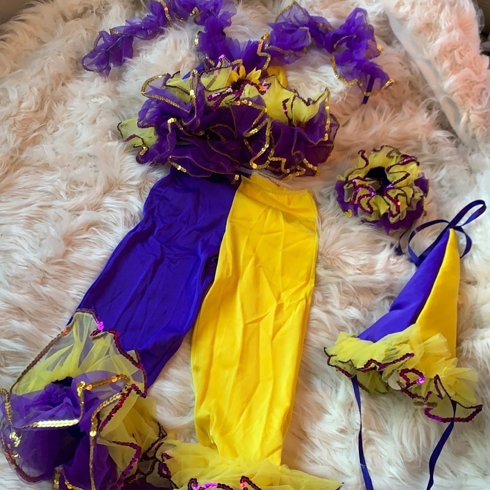 Yellow sunflower and purple dance clown outfit. The applause Dance creations. - Picture 13 of 15